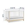 imagebabyGap by Delta Children Tate 4in1 Convertible Crib TrueSleep Crib and Toddler Mattress Bundle Bianca WhiteNatural