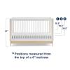 imagebabyGap by Delta Children Tate 4in1 Convertible Crib TrueSleep Crib and Toddler Mattress Bundle Bianca WhiteNatural