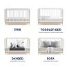 imagebabyGap by Delta Children Tate 4in1 Convertible Crib TrueSleep Crib and Toddler Mattress Bundle Bianca WhiteNatural