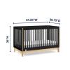 imagebabyGap by Delta Children Tate 4in1 Convertible Crib TrueSleep Crib and Toddler Mattress Bundle EbonyNatural