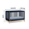 imagebabyGap by Delta Children Tate 4in1 Convertible Crib TrueSleep Crib and Toddler Mattress Bundle NavyNatural