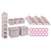 imageDelta Children Nursery Storage 48 Piece Set  Easy StorageOrganization Solution  Keeps Bedroom Nursery ampamp Closet Clean BeigeInfinity Pink
