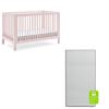 imagebabyGap by Delta Children Charlie 6in1 Convertible Crib TrueSleep Crib and Toddler Mattres s Bundle Blush Pink