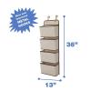 imageDelta Children 4 Pocket Over The Door Hanging Organizer Easy StorageOrganization Solution  Versatile and Accessible in Any Room in the House BeigeBeige