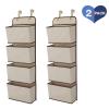 imageDelta Children 4 Pocket Over The Door Hanging Organizer Easy StorageOrganization Solution  Versatile and Accessible in Any Room in the House BeigeBeige