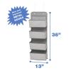 imageDelta Children 4 Pocket Over The Door Hanging Organizer Easy StorageOrganization Solution  Versatile and Accessible in Any Room in the House BeigeCool Grey