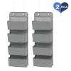 imageDelta Children 4 Pocket Over The Door Hanging Organizer Easy StorageOrganization Solution  Versatile and Accessible in Any Room in the House BeigeDove Grey
