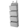 imageDelta Children 4 Pocket Over The Door Hanging Organizer Easy StorageOrganization Solution  Versatile and Accessible in Any Room in the House BeigeDove Grey