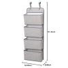 imageDelta Children 4 Pocket Over The Door Hanging Organizer Easy StorageOrganization Solution  Versatile and Accessible in Any Room in the House BeigeGrey