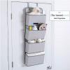 imageDelta Children 4 Pocket Over The Door Hanging Organizer Easy StorageOrganization Solution  Versatile and Accessible in Any Room in the House BeigeGrey