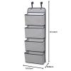imageDelta Children 4 Pocket Over The Door Hanging Organizer Easy StorageOrganization Solution  Versatile and Accessible in Any Room in the House BeigeNavy