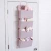 imageDelta Children 4 Pocket Over The Door Hanging Organizer Easy StorageOrganization Solution  Versatile and Accessible in Any Room in the House BeigePink