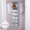 imageDelta Children 6 Shelf Hanging Wall Storage with 2 Drawers  Easy StorageOrganization Solution Holds Sweaters Shirts Pants Accessories ampamp More  Movable Drawers Allow for Customization Grey