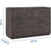 imageDelta Children Forever 6 Drawer Dresser Fully Assembled  Naturals Collection AcornRustic Grey