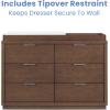 imageDelta Children Forever 6 Drawer Dresser Fully Assembled  Naturals Collection AcornTeak Brown