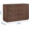 imageDelta Children Forever 6 Drawer Dresser Fully Assembled  Naturals Collection AcornTeak Brown