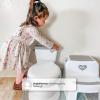 imageDelta Children Kid Size Potty and Step Stool 2Piece Set  Realistic Potty and Step Stool Ideal for Potty Training WhiteGrey