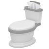 imageDelta Children Kid Size Potty and Step Stool 2Piece Set  Realistic Potty and Step Stool Ideal for Potty Training WhiteGrey