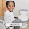 imageDelta Children Kid Size Potty and Step Stool 2Piece Set  Realistic Potty and Step Stool Ideal for Potty Training WhiteGrey