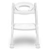 imageDelta Children Kid Size Toddler Potty Training Ladder Seat for Boys ampamp Girls  Foldable Design Includes Adjustable Height Soft Removable Seat ampamp Builtin Splash Guard  Easy to Clean WhiteGrey