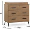 imageDelta Children Sloane 4 Drawer Dresser with Changing Top Bianca White wMelted BronzeAcornMatte Black