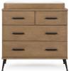 imageDelta Children Sloane 4 Drawer Dresser with Changing Top Bianca White wMelted BronzeAcornMatte Black