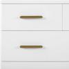 imageDelta Children Sloane 4 Drawer Dresser with Changing Top Bianca White wMelted BronzeBianca White WMelted Bronze