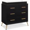 imageDelta Children Sloane 4 Drawer Dresser with Changing Top Bianca White wMelted BronzeBlackBronze