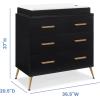 imageDelta Children Sloane 4 Drawer Dresser with Changing Top Bianca White wMelted BronzeBlackBronze
