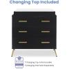 imageDelta Children Sloane 4 Drawer Dresser with Changing Top Bianca White wMelted BronzeBlackBronze