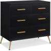 imageDelta Children Sloane 4 Drawer Dresser with Changing Top Bianca White wMelted BronzeBlackBronze