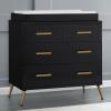 imageDelta Children Sloane 4 Drawer Dresser with Changing Top Bianca White wMelted BronzeBlackBronze