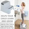 imageDelta Children Toddler Step Stool for Boys ampamp Girls  2 Pack  Ideal for Potty Training Bathroom Kitchen or Bedroom WhiteGrey