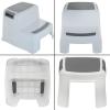 imageDelta Children Toddler Step Stool for Boys ampamp Girls  2 Pack  Ideal for Potty Training Bathroom Kitchen or Bedroom WhiteGrey