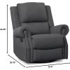 imageDelta Home Denham Recliner Glider Swivel Chair Charcoal