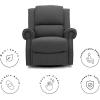 imageDelta Home Denham Recliner Glider Swivel Chair Charcoal