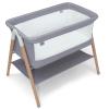 imageSimmons Kids Koi by The Bed Bassinet with Breathable Mesh and Natural Beechwood Legs Dove Grey
