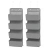 imageDelta Children 4 Pocket Over The Door Hanging Organizer Easy StorageOrganization Solution  Versatile and Accessible in Any Room in the House BeigeDove Grey
