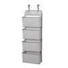 imageDelta Children 4 Pocket Over The Door Hanging Organizer Easy StorageOrganization Solution  Versatile and Accessible in Any Room in the House BeigeGrey