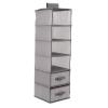 imageDelta Children 6 Shelf Hanging Wall Storage with 2 Drawers  Easy StorageOrganization Solution Holds Sweaters Shirts Pants Accessories ampamp More  Movable Drawers Allow for Customization Grey