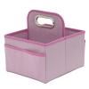 imageDelta Children Portable Nursery Caddy  Essential Lightweight Storage Bin with Multiple Compartments  Easy StorageOrganization Solution BeigeBarely Pink