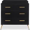 imageDelta Children Sloane 4 Drawer Dresser with Changing Top Bianca White wMelted BronzeBlackBronze
