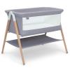 imageSimmons Kids Koi by The Bed Bassinet with Breathable Mesh and Natural Beechwood Legs Dove Grey