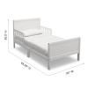 imageDelta Children Fancy Wood Toddler Bed  Greenguard Gold Certified GreyBianca White