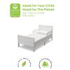 imageDelta Children Fancy Wood Toddler Bed  Greenguard Gold Certified GreyBianca White