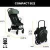 imageJeep Altitude Compact Travel Stroller by Delta Children Greenguard Gold Easy One Hand Fold Lightweight Extendable Canopy with PeekaBoo Window Reclining Seat 4 Wheel Suspension Olive GreenOlive Green