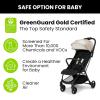 imageJeep Altitude Compact Travel Stroller by Delta Children Greenguard Gold Easy One Hand Fold Lightweight Extendable Canopy with PeekaBoo Window Reclining Seat 4 Wheel Suspension Olive GreenTan