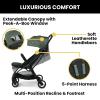 imageJeep Altitude Compact Travel Stroller by Delta Children Greenguard Gold Easy One Hand Fold Lightweight Extendable Canopy with PeekaBoo Window Reclining Seat 4 Wheel Suspension Olive GreenOlive Green