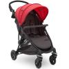imageJeep Gemini Stroller by Delta Children  Full of Features Easy OneHand Fold Recline Lightweight Oversized Canopy 2 Cup Holders Shock Absorbing Frame Grey Tweed with Red