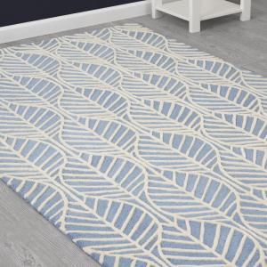 imageDelta Children HandTufted 100 Wool Area Rug 5x8 Colored SprinklesBlue Palm